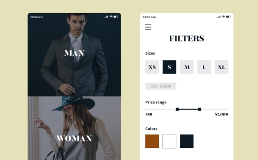 UI/UX Design for E-commerce