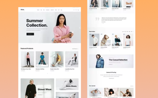 Website for a fashion brand.