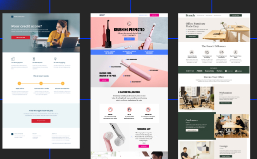 Development of a landing page for MVP