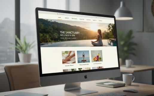 Website for a wellness center or spa