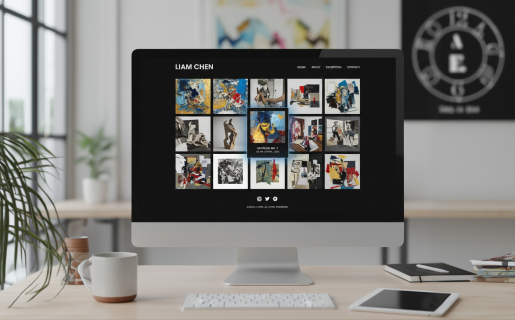 Website portfolio for an artist