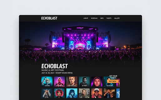 Website for an event (festival/concert)