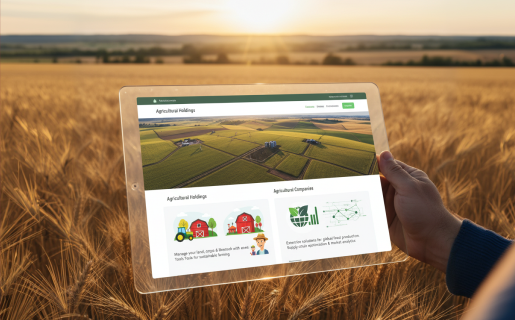 Website for an agricultural holding/agricultural company